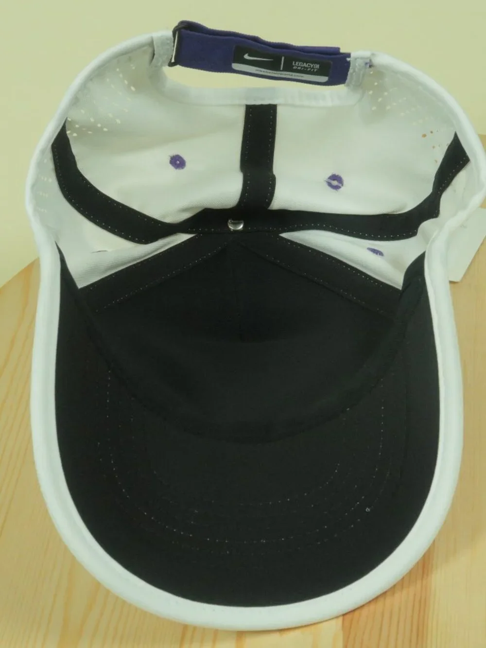 Nike LSU Tigers Hat Mens White Purple Legacy 91 Dri Fit Perforated New